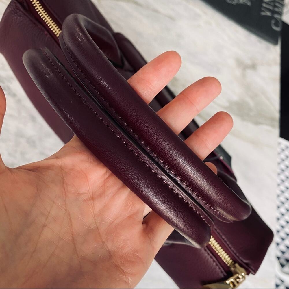 VINCE CAMUTO Jess Satchel in Burgundy - Picture 6 of 9